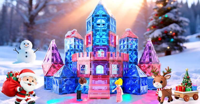 Soyee Diamond Magnetic Building Blocks - Princess Toys for 3-8 Year Old Girls & Boys - 3 4 5 6 Year Old Girl Birthday Xmas Present