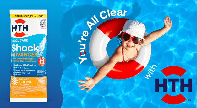 HTH 52037R Pool Care Shock Advanced, Swimming Pool Chemical - Cal Hypo Formula, Prevents Bacteria & Algae, Restores Crystal Clear Water - Shock Treatment, 1lb (12 Pack)