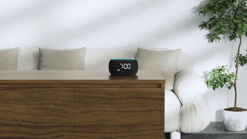 ANJANK Alarm Clock FM Radio with Bluetooth Speaker, Hi-Fi Stereo Sound, 0-100% Dimmer,7 Clolors Night Light, 8 Wake Up Sounds,16-Level Volume, Small Digital Clock with Sleep Timer for Bedroom Bedside