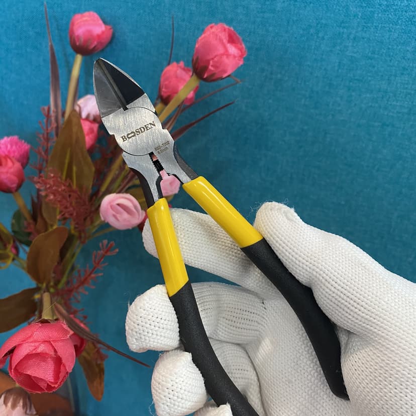 Spring Loaded Flush Cutter Dike for Crafting, Artificial Flower Jewelry Making, Flush Cut Plier Floral Wire Cutter Dyke Snip BOOSDEN Wire Cutter 6.5 inch Cutting Pliers Diagonal Cutter Metal Snipper B08ZCHYGN7