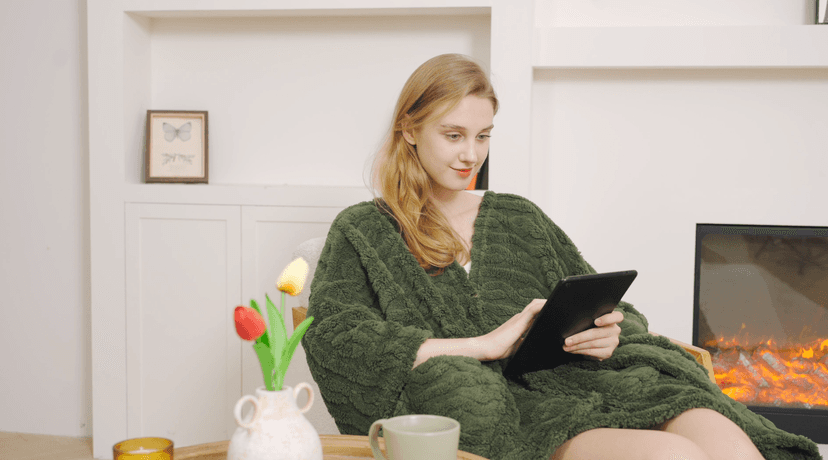 Wearable Blanket Sherpa Fleece Shawl Blanket with Pockets Blanket Poncho Cape for Adults, Cozy Shawl TV Throw Blankets B0FVPM15V3