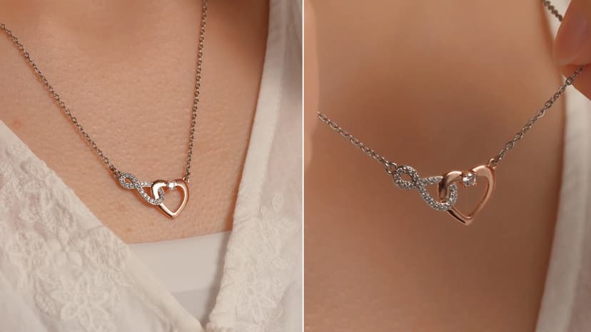 Shonyin Dainty Heart-felt Infinity Heart Necklace for Mother Daughter Girlfriend Soulmate Grandma Granddaughter Bonus Mom Bonus Daughter Mother-in-law Friend