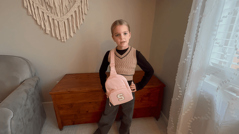 Gifts for Teen Girls Kids, Birthday Gifts for Daughter Sister, Initial Crossbody Bag Sling Bag, Teens Girls Kids Birthday YOOLIFE Teen Girls Kids Gifts for 6 7 8 9 10 11 12 13 Year Old Girl, Pink A B0FNM68MPQ