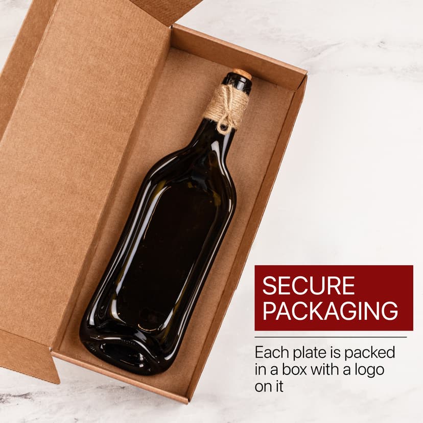 Melted Wine Bottle Serving Boards; Decorative Rectangle Serving Trays for Home Decor; Small Cheese Platter Serving Board; Unique Cheese and Cracker Tray for Dinner Party