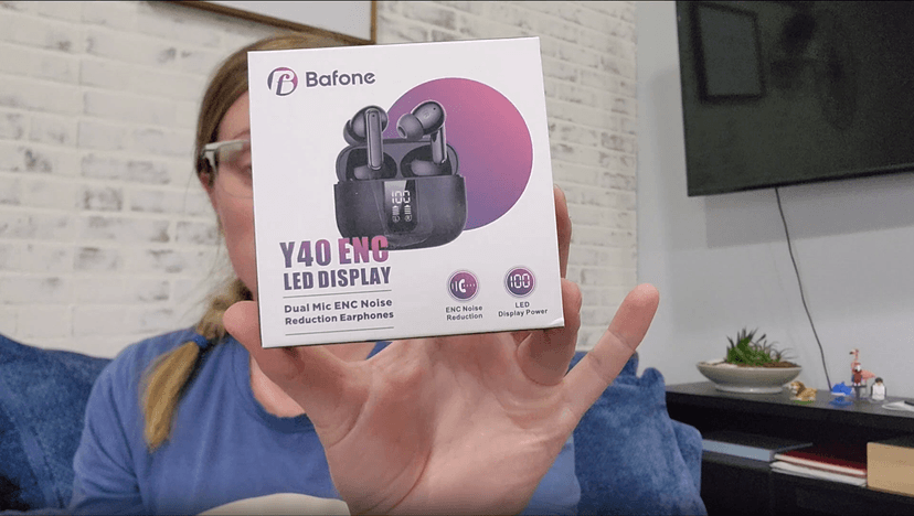 BAFONE Earbuds Wireless Bluetooth Ear Buds 60H Playback LED Power Display Headphone Wireless Bluetooth IPX5 Waterproof in-Ear Earbuds with Mic for Smart Phone Laptop Computer Sports (Black)