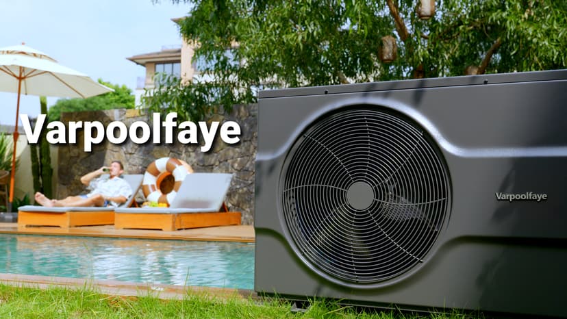 Inverter Electric Pool Heater for Inground Pool 120000 BTU Swimming Pool Heat Pump Above Ground Pool Heater 220V 33000 Gallon Heating or Cooling WiFi Control Schedule