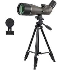 SVBONY SV28 Spotting Scopes with Tripod, Angled 25-75x70mm Spotter Scope with Phone Adapter, Waterproof Fogproof Spotting Scope for Bird Watching, Target Shooting, Wildlife Viewing