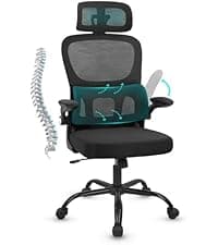 CLATINA 500lbs Big and Tall Office Chair Heavy Duty Mesh Ergonomic Computer Chairs with Adjustable Lumbar Support and Wide Comfy Seat for Home Office Conference Heavy People, Black, 4 Pack