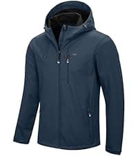 33,000ft Packable Rain Jacket Men's Lightweight Waterproof Rain Shell Jacket Raincoat with Hood for Golf Cycling Windbreaker