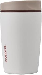 Owala SmoothSip Slider Insulated Stainless Steel Coffee Tumbler, Reusable Iced Coffee Cup, Hot Coffee Travel Mug, BPA Free 12 oz, Vanilla Bean B0DF472VMZ