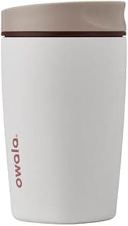 Owala SmoothSip Slider Insulated Stainless Steel Coffee Tumbler, Reusable Iced Coffee Cup, Hot Coffee Travel Mug, BPA Free 12 oz, Vanilla Bean B0DF472VMZ