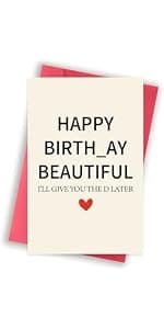 Funny Birthday Card for Wife from Husband, Best Gift for My Wife Birthday, Happy Wife Birthday Gift Ideas for Her, Sweet Birthday Card for Women Her Girlfriend B0DDBDZVLZ