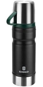 Stainless Steel Thermo 500ml/16.9oz Vacuum Insulated Bottle with Cup for Coffee Hot drink and Cold drink water flask.(Pink,Single)