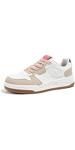 LUCKY STEP Women's Retro Fashion Sneakers Classic Casual Walking Shoes Non Slip Comfort Skate Shoes