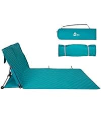 #WEJOY Folding Beach Chair for Adults, Lightweight Beach Chair with Shoulder Straps, High Back Camping Chairs with Hard Armrest, Supports 300lbs for Outdoor Lawn Concert