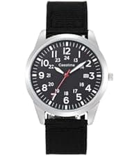 Casotime Men's Leather Band Chronograph Watch - 30M Waterproof Big Face Analog Quartz Date - Work Sport Casual Classical Fashion Designer Dress Wrist Watch - Elegant Gift for Men