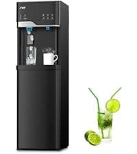 IKT Hot and Cold Water Cooler Built in Ice Maker Bottom Loading 5 Gallon, Bullet Ice 22lbs Per Day, LED Display, for Home or Office Black