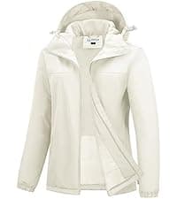 33,000ft Women's Rain Jacket Waterproof Lightweight Packable Raincoat with Hood for Golf Hiking Travel Windbreaker