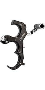 LWANO X1 Compound Bow Thumb Bow Release, 3&4 Finger Grip Adjustable Archery Release Aids