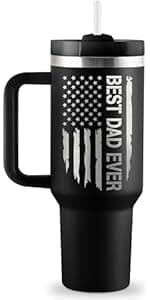 Best Papa Gifts for Fathers Day Christmas 40oz Travel Cup Insulated Tumbler with Handle & Straw ROSTANTEN Papa Gifts Birthday Gifts for Papa from Grandkids B0F5J1RJCL