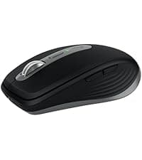 Logitech MX Anywhere 2S Bluetooth Edition Compact Wireless Mouse, No USB Receiver - Use On Any Surface, Hyper-Fast Scrolling, Rechargeable, Control Up to 3 Apple Mac and Windows Computers and Laptops