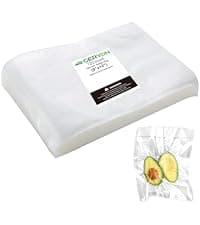 GERYON Vacuum Sealer Machine – Automatic Food Vacuum Sealer for Dry & Moist Food, Compact with LED Touch Panel, Includes Zipper Bags & Roll, Perfect for Sous Vide & Freezer Storage (Silver)