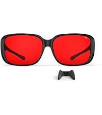 Goiteia Red Clip on Blue Light Blocking Glasses for Sleep-Block Blue & Green Light-Fast and Sound Sleep/Relieve Eye Strain