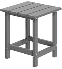 MUCHENGHY Folding Adirondack Chairs, Patio Chairs, Lawn Chairs, Outdoor Chair, Adirondack Chair Plastic, Fire Pit, Weather Resistant with Cup Holder for Deck, Backyard, Garden(Gray)