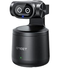 EMEET PIXY Dual-Camera AI-Powered PTZ Camera 4K, AI Tracking, PDAF&AI Autofocus 0.2s, 1/2.55'' Sony Sensor, 3 Mics, Presets, Gesture Control, 4K Webcam for Streaming and OBS/Twitch/Switch 2 Compatible