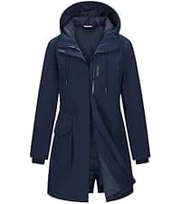 33,000ft Women's Rain Jacket Waterproof Lightweight Packable Raincoat with Hood for Golf Hiking Travel Windbreaker