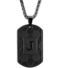 Initial A-Z Letter Necklace for Men Kids Teen Stainless Steel American Flag Dog Tag Pendent Birthday Gifts Gifts for Boys - Initial Necklace for Men Boys Kids Teen Jewelry Gifts B0CW98XXJP