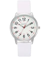 Casotime Men's Leather Band Chronograph Watch - 30M Waterproof Big Face Analog Quartz Date - Work Sport Casual Classical Fashion Designer Dress Wrist Watch - Elegant Gift for Men