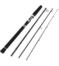 Jenseits 2Piece Carbon Fiber Spinning & Casting Fishing Rod, Ultra-Sensitive Lightweight, Stainless Steel Ceramic Guides, Cork & EVA Handle, Fast & Extra Fast Action, Bass Trout Freshwater Fishing Rod