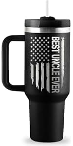 Best Papa Gifts for Fathers Day Christmas 40oz Travel Cup Insulated Tumbler with Handle & Straw ROSTANTEN Papa Gifts Birthday Gifts for Papa from Grandkids B0F5J1RJCL