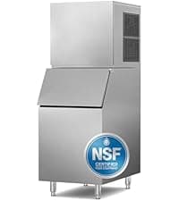 Commercial Ice Maker, 760 LBS/24h with 560 LBS Storage Bin, 156 Ice Cubes Ready in 5-15 min, Self Cleaning Stainless Steel Industrial Ice Machine for Bar Restaurant Cafe