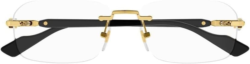 Gucci GG1221O 001 Gold Rectangular Men's Eyeglasses