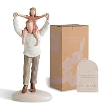 Hand-Painted Shoulder-Ride Sculpture in Gift Box for Father's Day, Birthdays, Christmas, Weddings and Home Display Storieme Father Daughter Figurine, Gift for Dad Birthday from Daughter B0F8V8VJNH