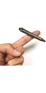 Mini Pen,Non-Toxic Titanium EDC Pen with Keychain, Compact and Stylish Small Pen(Only 82mm in Length and Comes with 2 Refill Cartridges)