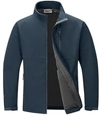Outdoor Ventures Men's Rain Jacket Waterproof Lightweight Packable Rain Pullover for Hiking Golf Running