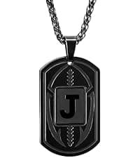 Initial A-Z Letter Necklace for Men Kids Teen Stainless Steel American Flag Dog Tag Pendent Birthday Gifts Gifts for Boys - Initial Necklace for Men Boys Kids Teen Jewelry Gifts B0CW98XXJP
