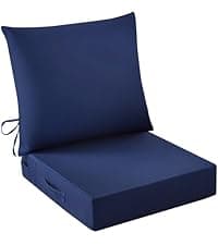 IASEAHK Chair Cushions for Dining Chairs, Seat Cushions for Kitchen Chairs, Indoor Seat Cushions with Ties, Tufted Foam Chair Pads, Non Slip Chair Cushions Set of 4, 15.5" x 15.5" x 4", Navy Blue