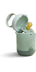 Itzy Ritzy Natural Rubber Newborn Pacifiers (Set of 2) – Baby Pacifiers with Cherry-Shaped Nipple & Large Air Holes for Added Safety; Set of 2 Binkies in Coconut & Toast (Ages 0 – 6 Months)