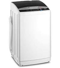 ROVSUN 110V Portable Clothes Dryer, High End Laundry Front Load Tumble Dryer Machine with Stainless Steel Tub & Simple Control Knob for Apartment, Dorm-850W, White