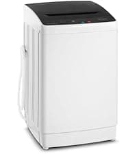 ROVSUN 110V Portable Clothes Dryer, High End Laundry Front Load Tumble Dryer Machine with Stainless Steel Tub & Simple Control Knob for Apartment, Dorm-850W, White