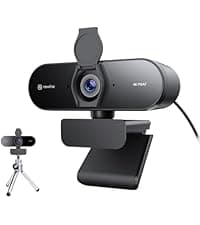 N newline 4K Webcam for PC, PDAF/CDAF Autofocus, 1080P@60FPS, 79° FOV, Auto Light Correction, 2 Noise Reduction Mics, Privacy Cover, USB-A, Streaming Camera for Skype, Teams, Online Meeting, NewEye 62