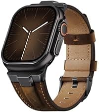 Suitisbest Leather Band Compatible for Apple Watch Ultra Band 49mm 46mm 45mm 44mm 42mm 41mm 40mm, Genuine Leather Replacement Strap for iWatch series 11 10 9 8 7 6 5 4 3 2 1, SE 3 2 1, Ultra 3 2 1