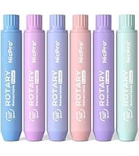 Nicpro 3PCS Cute Mechanical Pencil Set with Case, 0.7 mm Pencils with 6 Tube HB Lead Refill, 3PCS Eraser, 9PCS Eraser Refill for School Supplies Student Writing, Drafting Drawing Sketching