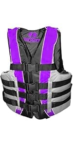 Hardcore Life Jacket 2 Pack Paddle Vest for Adults; Coast Guard Approved Type III PFD Life Vest Flotation Device; Jet ski, Wakeboard, Kayak; Ideal Extra Pontoon Boat Life Jacket