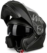 Westt Open Face Motorcycle Helmet, 3/4 Motorcycle Helmet DOT Approved, Lightweight Moped Helmet with Built-in Sun Visor, Quick Release Strap, Removable Washable Liner, Scooter Helmet for Adults