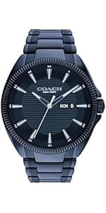 Coach Elliot 2H Quartz Watch for Men - Stainless Steel Wristwatch - Classic, Minimalist - Water Resistant 3 ATM/30 Meters - Premium Fashion Timepiece for Everyday Wear - 41mm